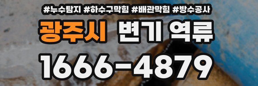 광주시 변기 역류