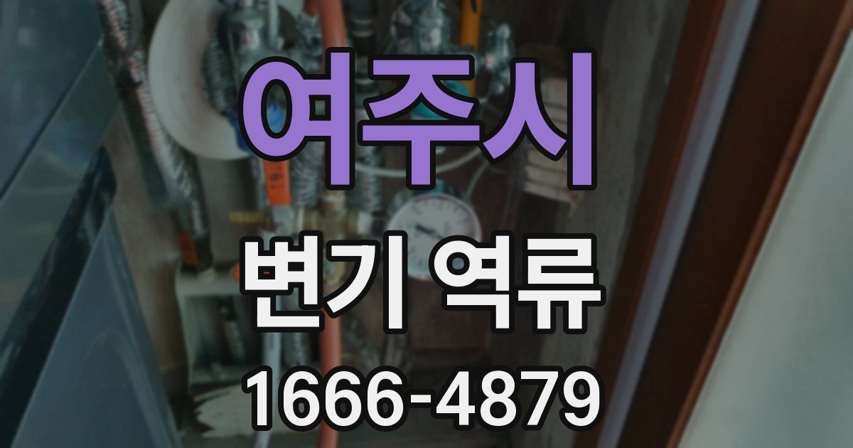 여주시 변기 역류