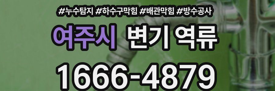 여주시 변기 역류
