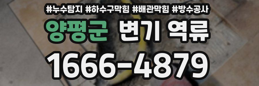 양평군 변기 역류