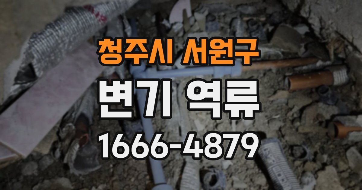 청주시 서원구 변기 역류