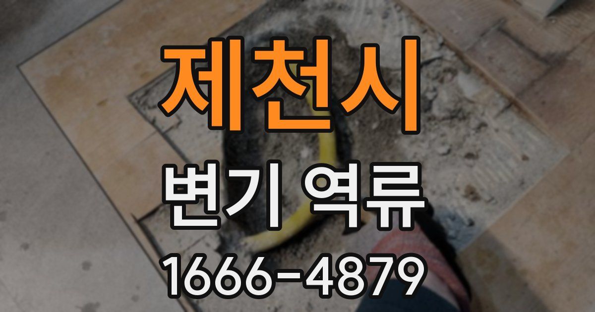 제천시 변기 역류