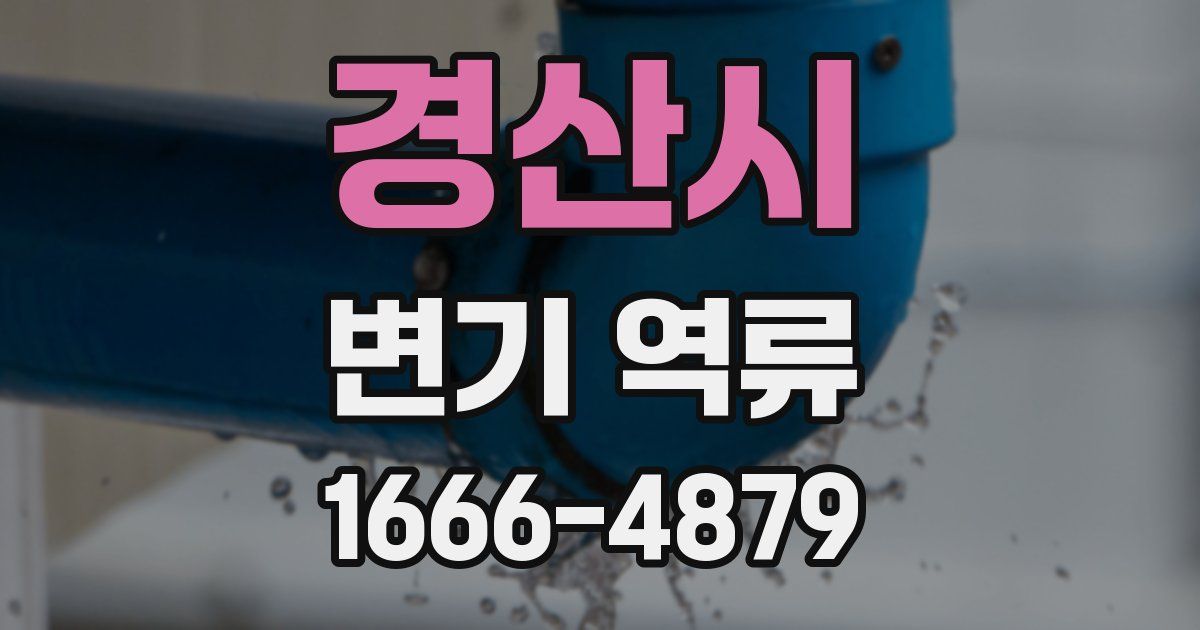 경산시 변기 역류