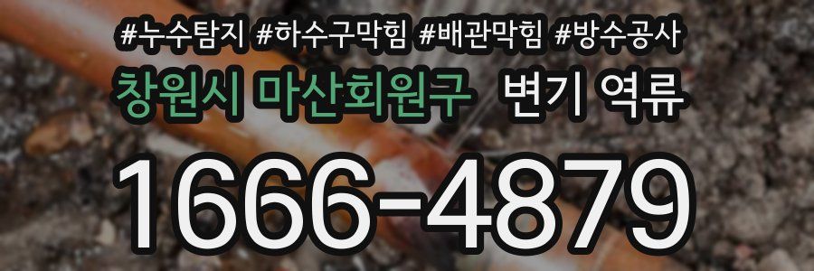 창원시 마산회원구 변기 역류