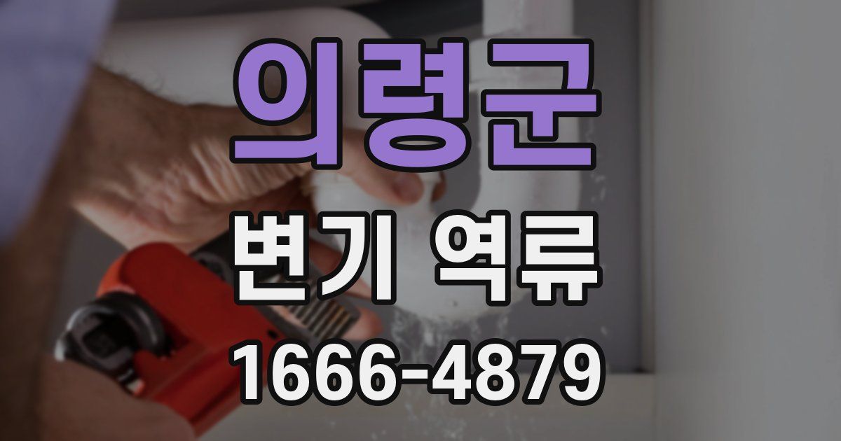 의령군 변기 역류