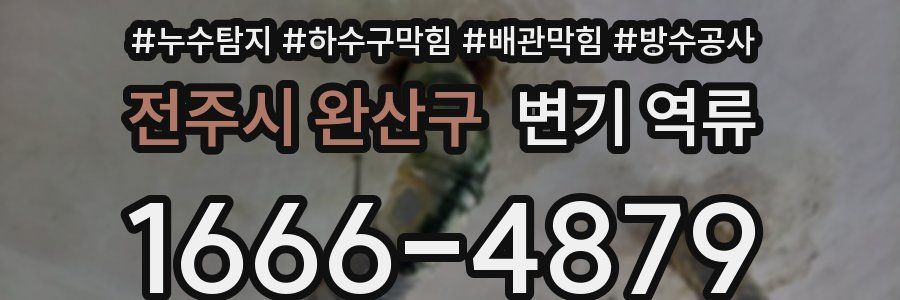 전주시 완산구 변기 역류