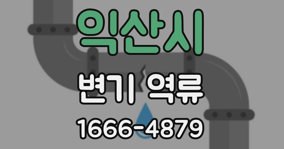 익산시 변기 역류