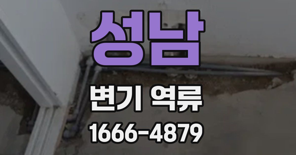 성남 변기 역류