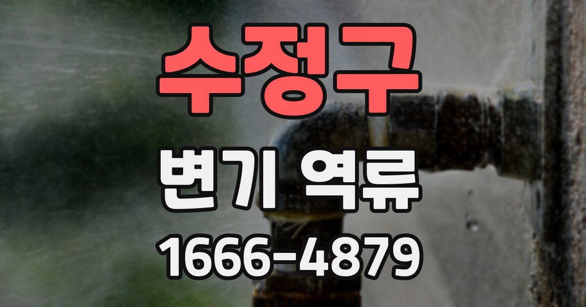 수정구 변기 역류