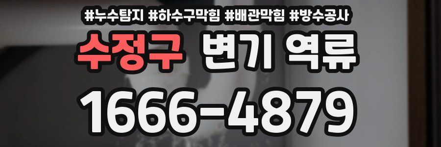 수정구 변기 역류
