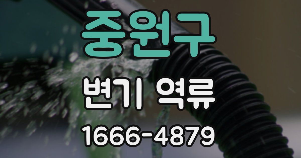 중원구 변기 역류