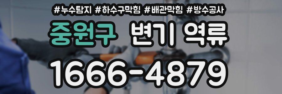 중원구 변기 역류