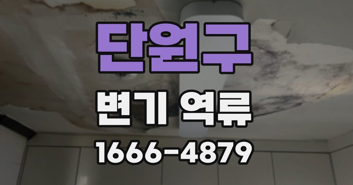 단원구 변기 역류