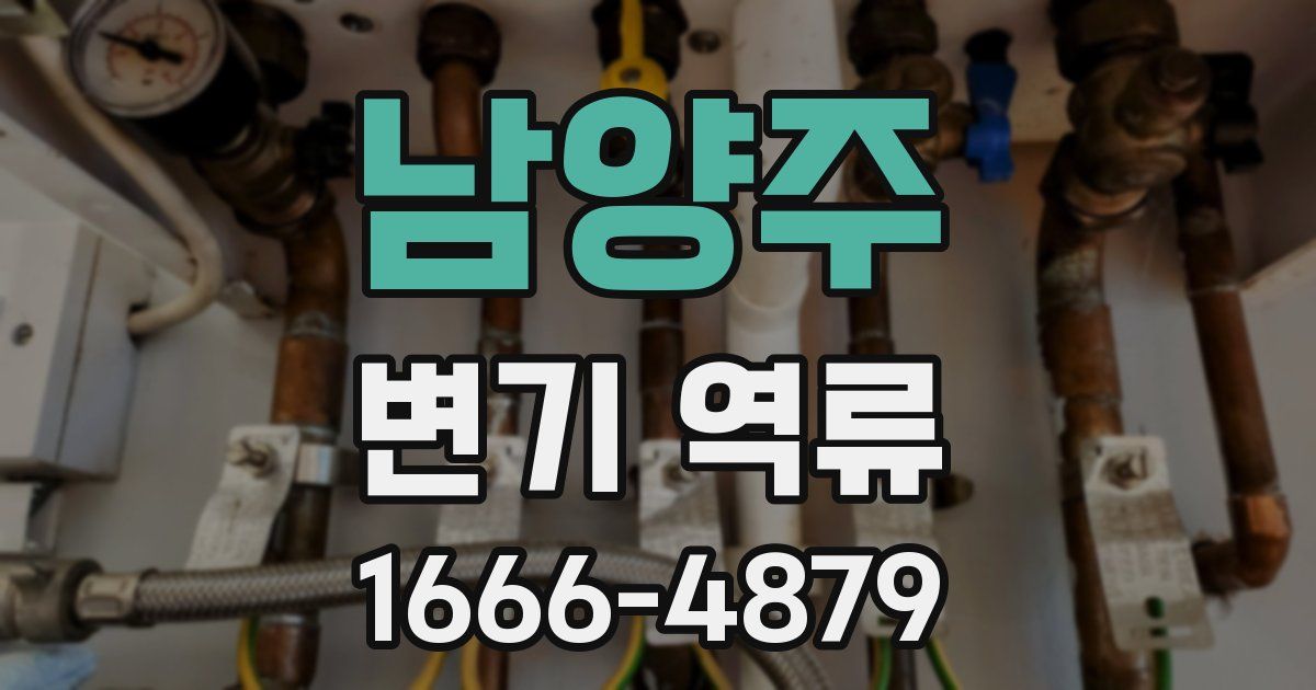 남양주 변기 역류