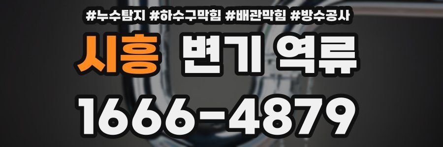 시흥 변기 역류