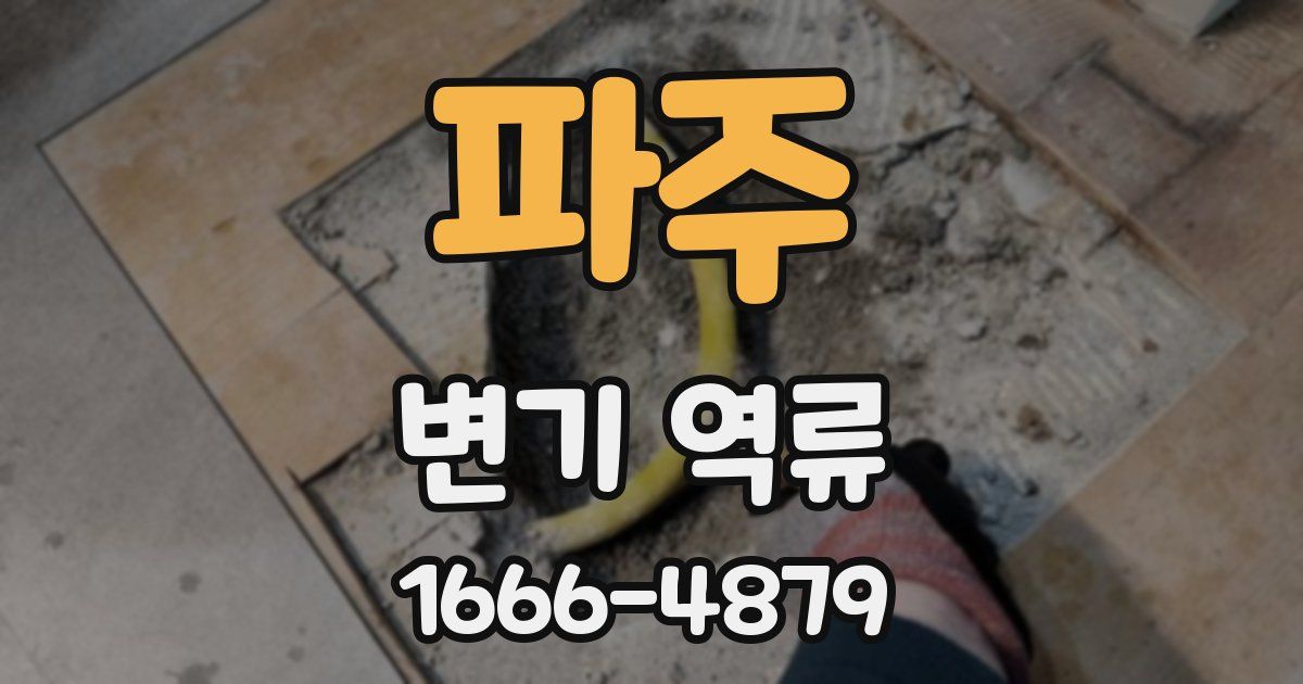 파주 변기 역류