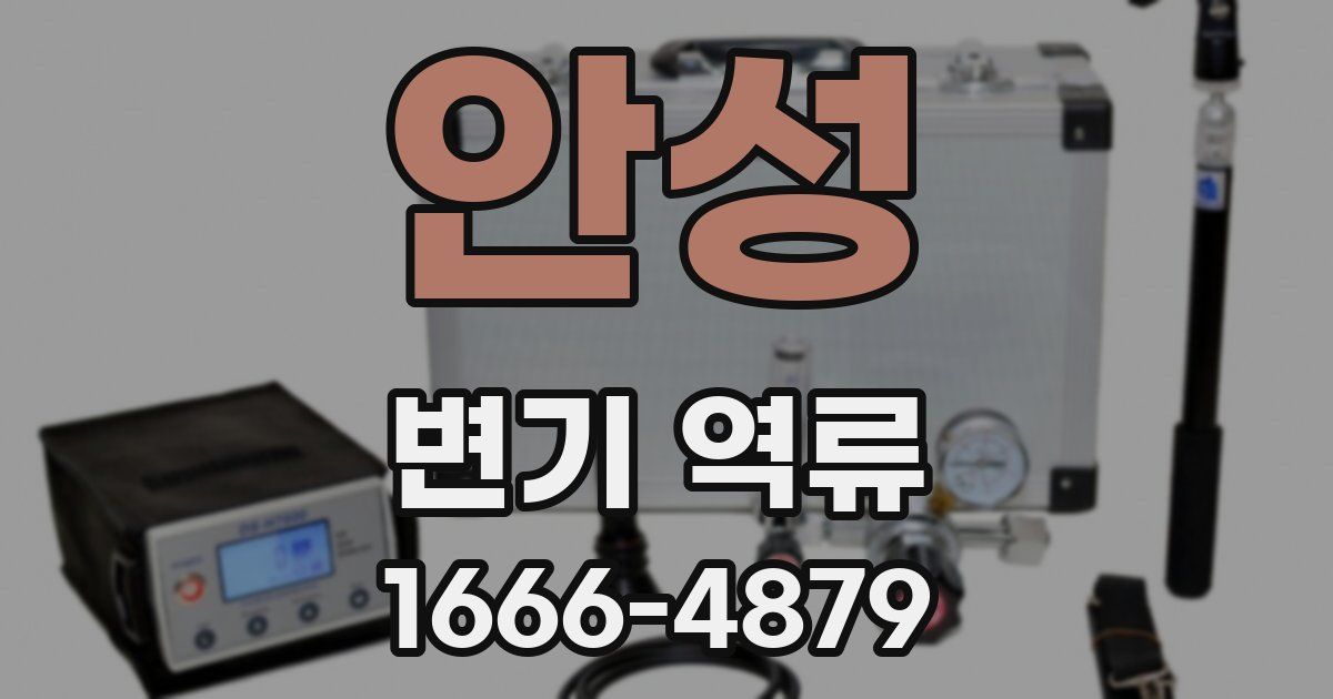 안성 변기 역류