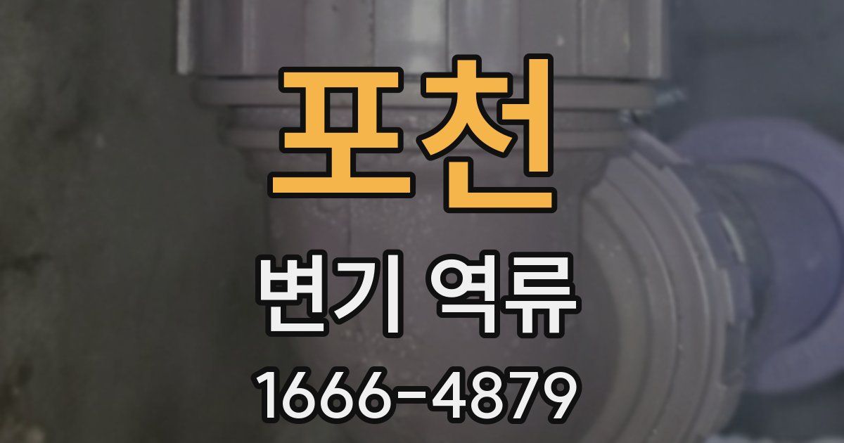 포천 변기 역류