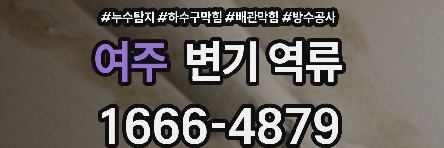 여주 변기 역류