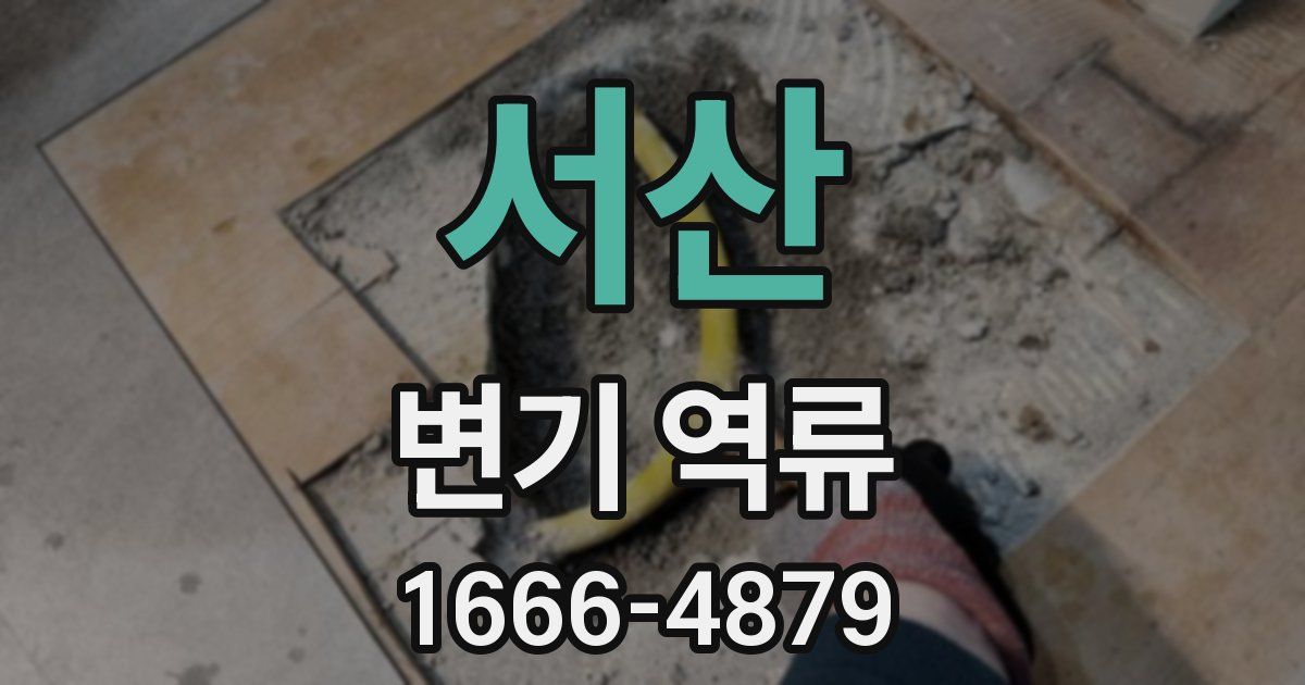 서산 변기 역류