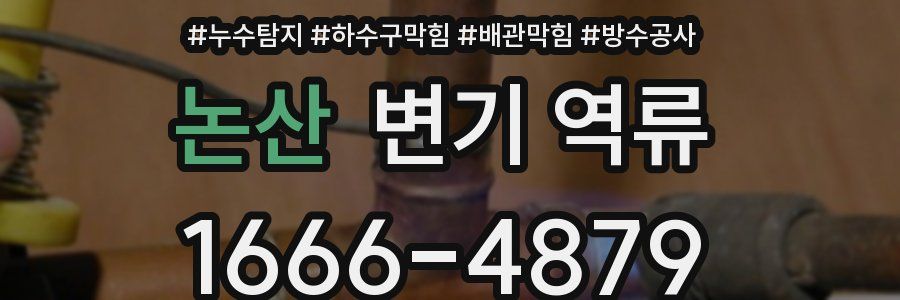 논산 변기 역류