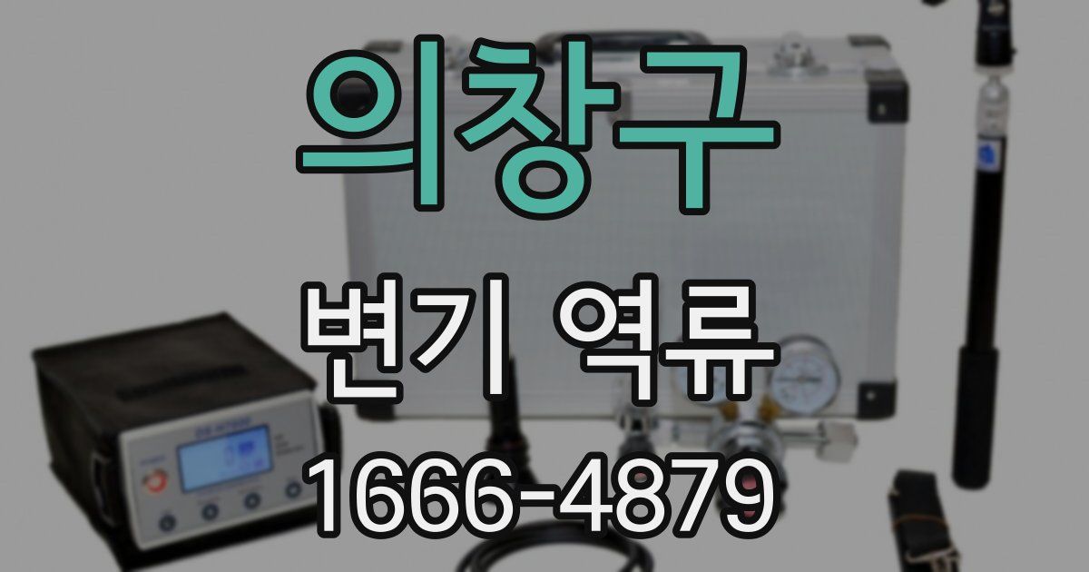 의창구 변기 역류