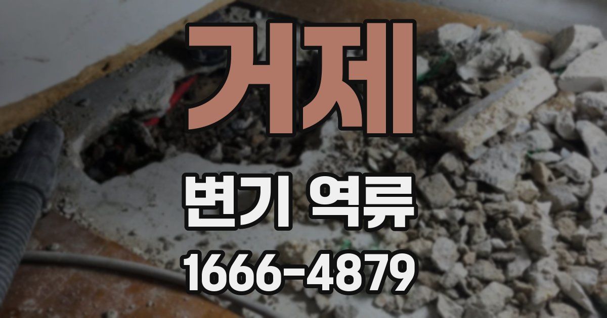 거제 변기 역류