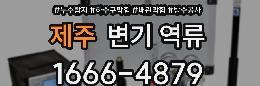 제주 변기 역류