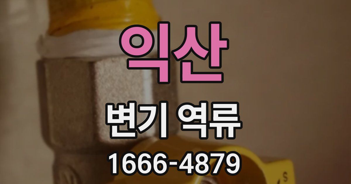 익산 변기 역류