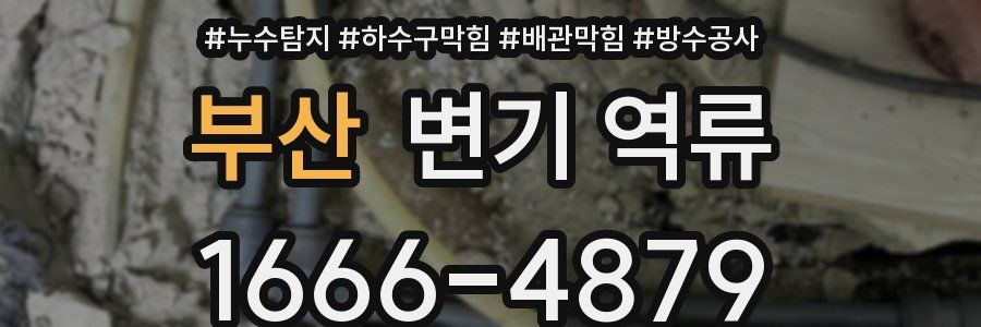 부산 변기 역류