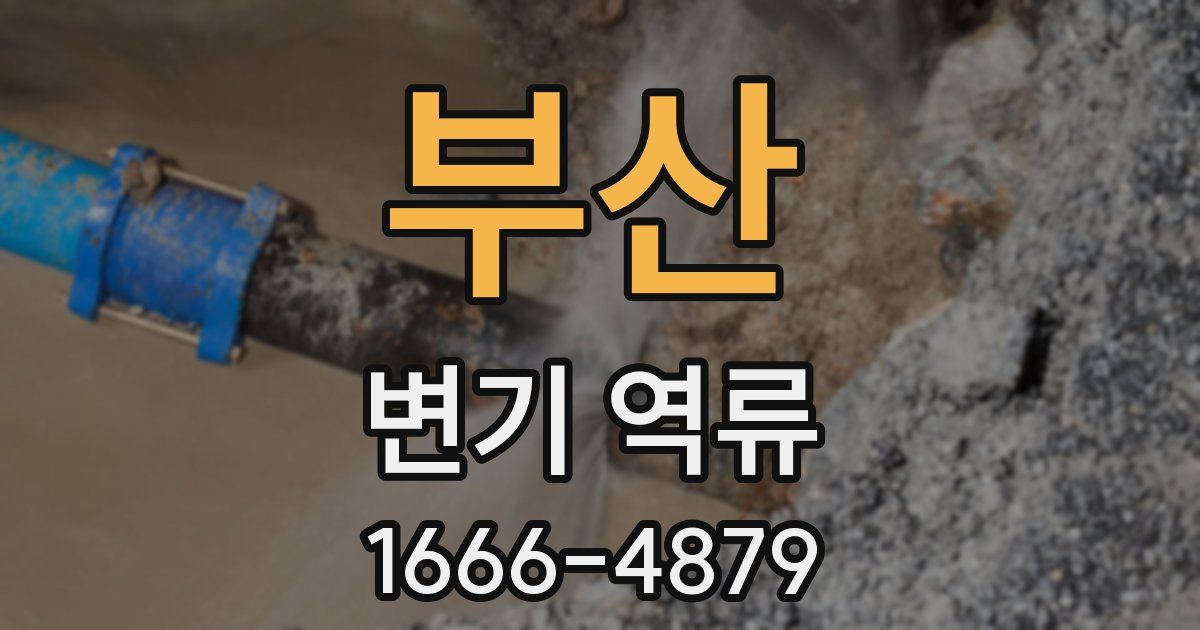 부산 변기 역류