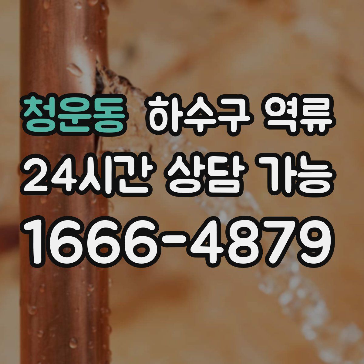 청운동 하수구 역류