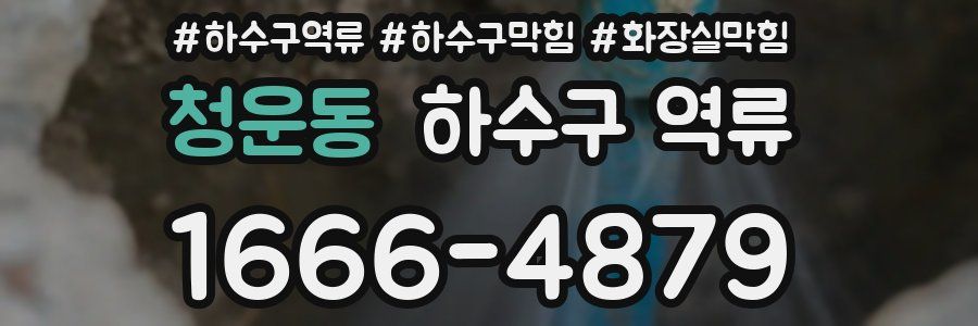 청운동 하수구 역류