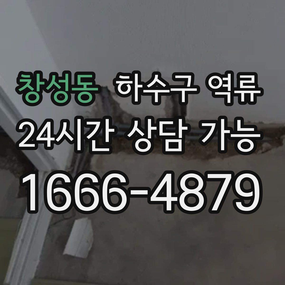 창성동 하수구 역류