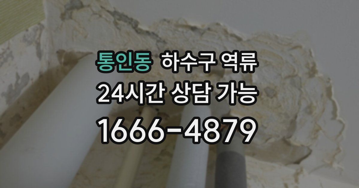 통인동 하수구 역류