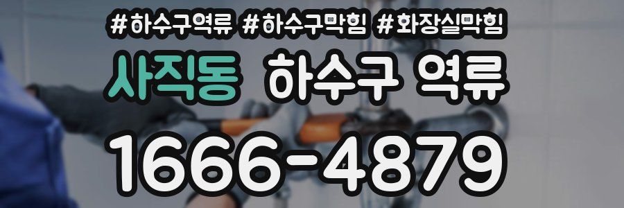 사직동 하수구 역류