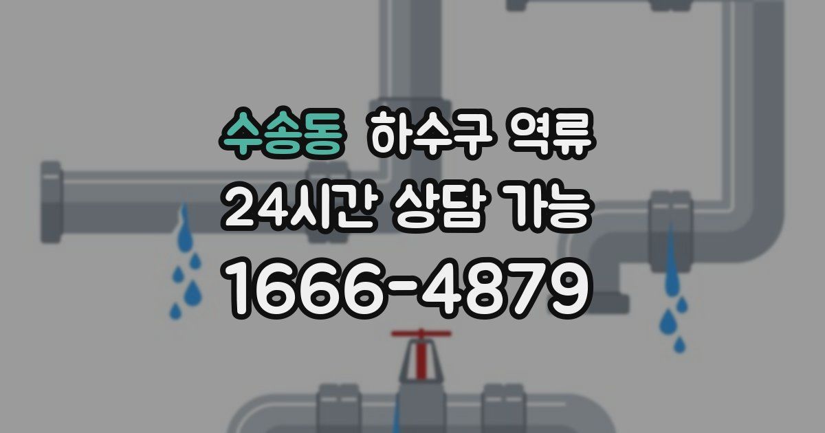 수송동 하수구 역류