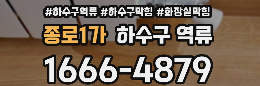 종로1가 하수구 역류