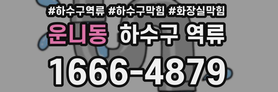 운니동 하수구 역류