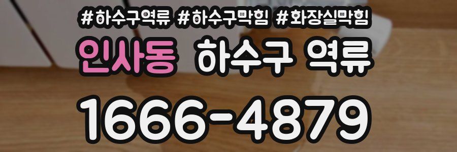 인사동 하수구 역류