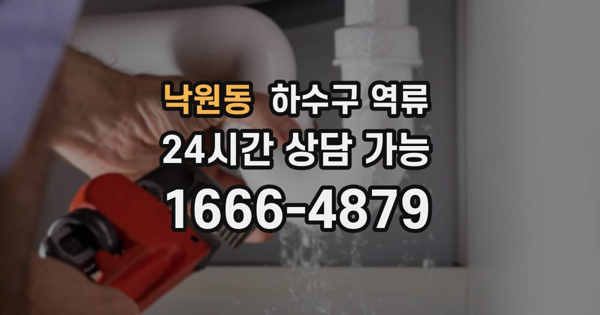 낙원동 하수구 역류