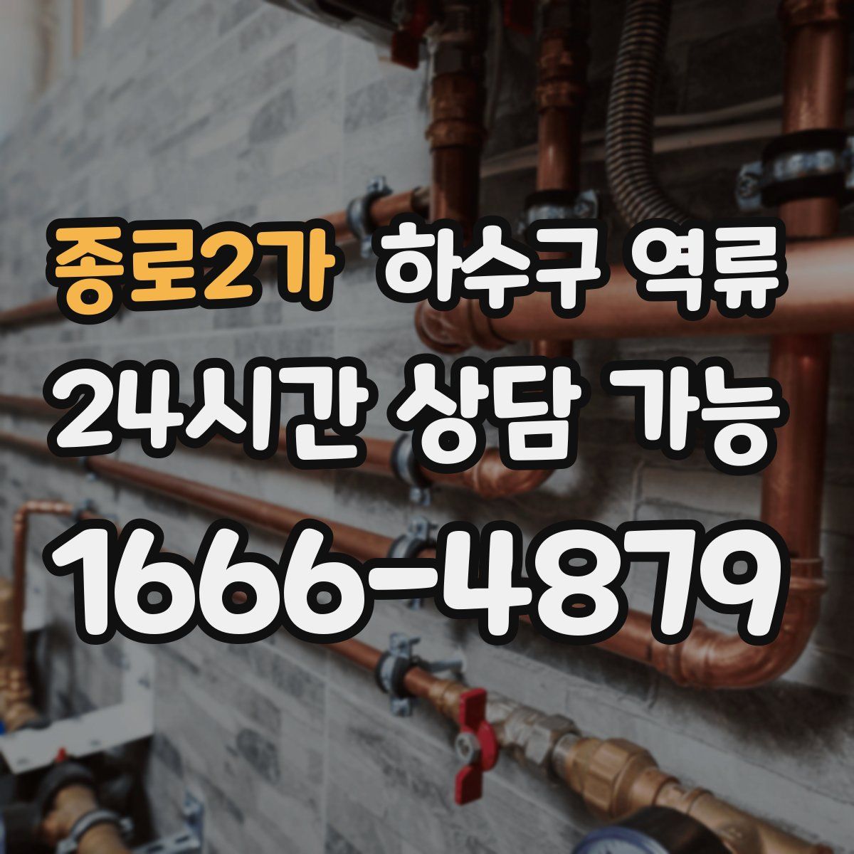 종로2가 하수구 역류