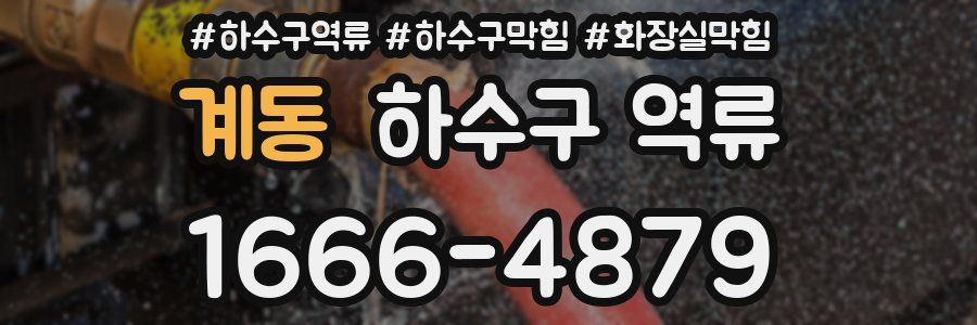 계동 하수구 역류