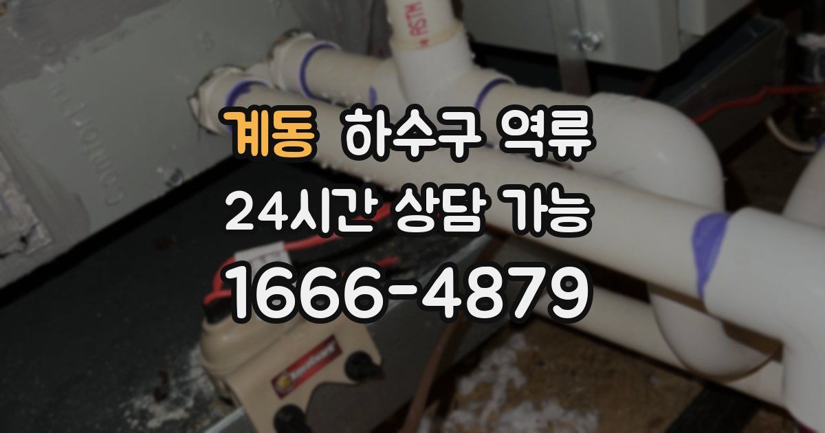 계동 하수구 역류