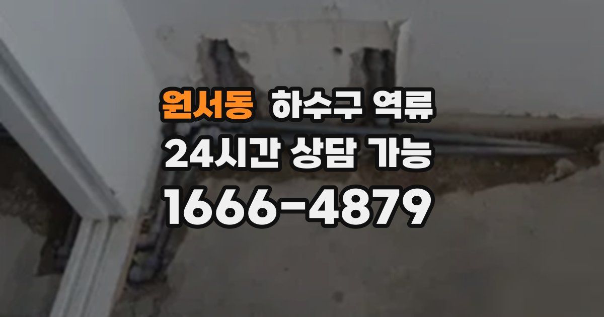 원서동 하수구 역류