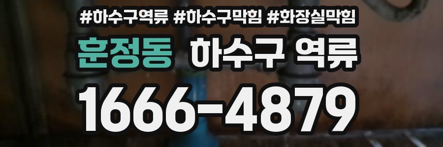 훈정동 하수구 역류