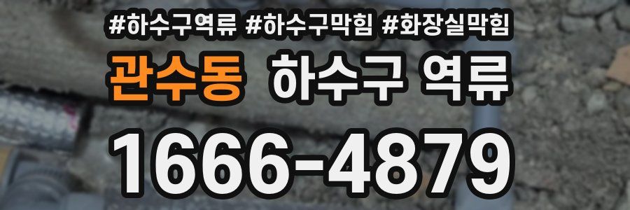 관수동 하수구 역류