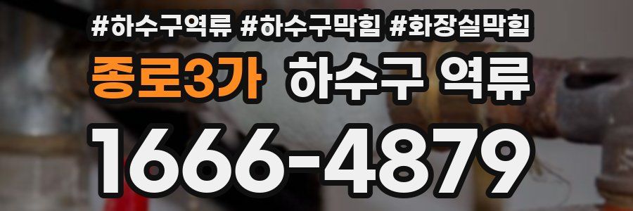 종로3가 하수구 역류