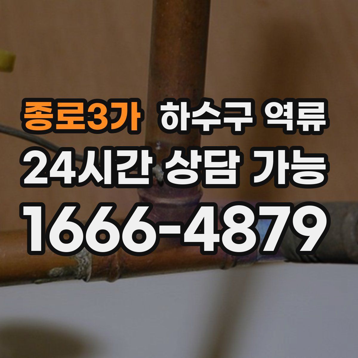 종로3가 하수구 역류