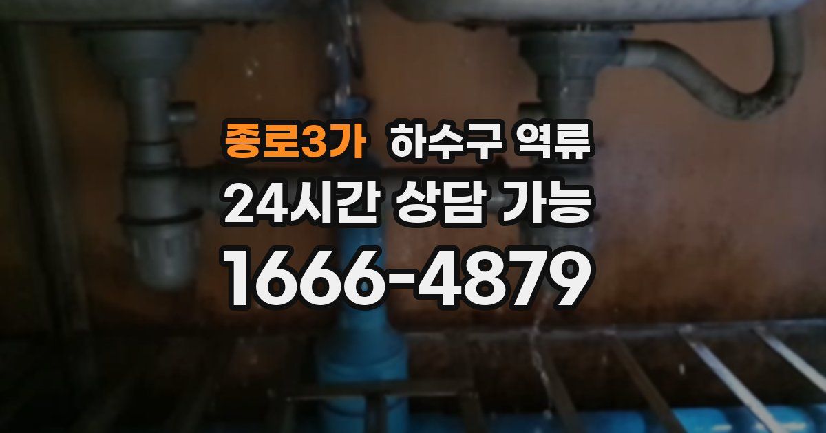 종로3가 하수구 역류